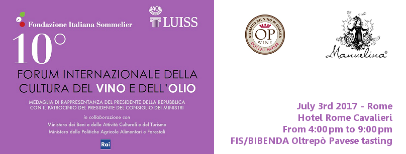 Oltrepò Pavese tasting (Rome, July 3rd 2017)