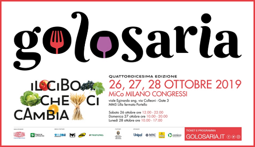 Golosaria 2019 (Milano, 26-28 ottobre 2019)